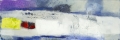 Pierluigi Montani, Occorre approfondire il concetto di nebbia. E il circo?, 2013, acrilico e carboncino su tela, cm. 15x60