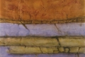 Risonanza - Terra e grigio violetto, 2007, tecnica mista su carta, cm. 67x68