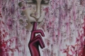 Annalisa Mori, Dentro il rosso, 2011, olio e pasta acrilica su tela, cm. 70x50