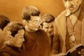 Corrado Luglio, Alcide Cervi con i Nipoti nei primi anni cinquanta, olio su tela, cm. 96x84