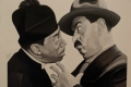 Corrado Luglio, Peppone e Don Camillo, olio su tela, cm. 60x80