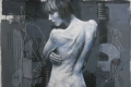 Constantin Migliorini, Donna, olio e acrilico su tela, cm. 130x130