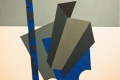 Giuseppe Cacciatore, Senza titolo, 2014, tela trattata con gesso, cartone, acrilico, cm. 40x40