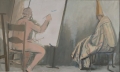 Giacomo Manz, Ritratto di cardinale, 1967, olio su tela, cm. 166,3x100,5, Ardea, Raccolta Manz