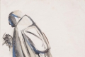 Giacomo Manz, Studio per la morte di papa Giovanni, 1963, matita e tempera su carta avorio, cm. 55,4x45,8, Ardea, Raccolta Manz 