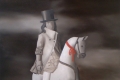 Carlo Trevisan, La bambina sul cavallo bianco, 2009, olio su tela, cm. 100x80 Carlo Trevisan, La bambina sul cavallo bianco, 2009, olio su tela, cm. 100x80