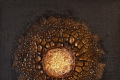 Enrico Magnani, Gold of the Earth No. 7, 2012, olio, acrilico, sabbia, pietre, argilla e foglia, oro 24kt su tela e materiale polimerico, cm. 60x60