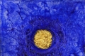 Enrico Magnani, Neptune No. 7, 2015, acrilico, pietre e foglia oro 24kt su materiale polimerico, cm. 29x29