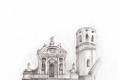 Giovanna Casella, Basilica S. Prospero, 2012, stampa a pigmenti su carta acquerello, cm. 21x15.