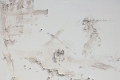 Grazia Badari, Giove, 2018, polimaterico con cenere e collanti, cm. 100x00