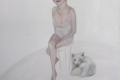 Ludmila Kazinkina, Senza titolo, 2012, olio e smalto su tela, cm. 149x133