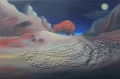 Stefano Grasselli, Dopo il passaggio dell'Apocalittica ondata, 2000, olio su tela, cm. 100x150