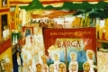John Bellany, San Cristoforo entra in Barga, 2001, olio su tela, 204x177 cm