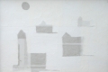 Lorenzo Polimeno, Landscape, 2014, tecnica mista su carta applicata su faesite, cm. 88x78