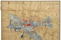 Marco Arduini, RE 2005, tecnica mista su cartina geografica del 1930, cm. 70x80