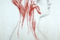 Omar Galliani, Nuove anatomie, 2001, matita + pastello su tavola, cm 251x185