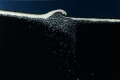 Angelo Zani, Com' profondo il mare, 2011, Trash Art, Polveri di marmo, vetro granulato e macinato, carbone, cenere, crete secche, glitter alluminio su tela, cm. 100x120x4