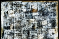 Antonio Zago, Tessuto di campi collinari euganei imbiancati dalla neve, 2008, olio su tela, cm. 100x100