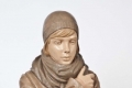 Ivan Cantoni, Racconto d'inverno - 2, terracotta policroma, cm. 65x31x24