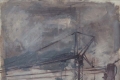Rossano Cortellazzi, Cantiere, tecnica mista su tavola, cm. 75x56