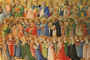 Beato Angelico, The Forerunners of Christ with Saints and Martyrs, about 1423-24, tempera on wood, cm. 31,9x63,5, National Gallery, Londra
