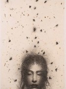 Omar Galliani, Dal quaderno dei miei disegni d'oriente, 2009, carboncino su carta cinese, 90x64 cm.