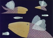 Arianna Papini, Fuor d'acqua, dentro il sogno, 2012, tecnica mista su carta, cm. 29,6x42