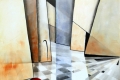 Guido Ferrari, Il basco rosso, 2013, acrilico e inchiostro su tela su tavola, cm. 40x50 