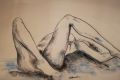 Grazia Badari, Nudo di donna, grafite e carboncino su carta, cm. 50x70