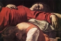 Michelangelo Merisi da Caravaggio, La morte della Vergine, 1604, olio su tela, cm. 369x245, Muse du Louvre, Parigi, part.