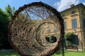 Antonella De Nisco, Monocolo, 2021, tondino in acciaio e materiali naturali, cm 300x250x100