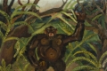 Antonio Ligabue, Gorilla nella foresta, s.d. (1949-1950), olio su tavola di compensato, cm 71x77