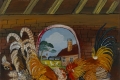 Antonio Ligabue - Lotta di Galli, s.d. (1958-1959), olio su tavola di faesite, cm 57,5x67