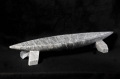 Augusto Giuffredi, Nave vaso, 2022, marmo apuano bardiglio, 65 x 10 x 15 cm.