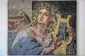 Barbara Giavelli, Vittoria Giulia (tributo a Raffaello Musa Euterpe), 2004, mosaico in marmi, smalti e ori 24Kt , cm. 90,5x113 