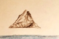 Chiara Valli, Le montagne leggere, 2008, china e pastello su carta, cm. 29,5x12