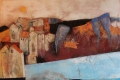 Donatella Violi, Omaggio a Piero D.F., 2015, acrilico e olio su tela, cm. 80x80 