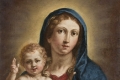 Elisabetta Sirani (1638 - 1665), Madonna con Bambino, Olio su tela, 35 x 27 cm, 1663