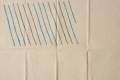 Giorgio Griffa, Obliquo, 1977, acrilico su cotone, cm 101 x 101