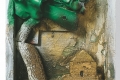 Giosetta Fioroni, Val di Fanes, 2001, legno dipinto con assemblaggio di oggetti, cm 38x28x7, collezione privata