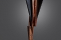 Guido Pinzani, Immagine verticale in forma di Ronin, 1979, legno policromo, cm. 200x52x25