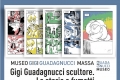 Invito Gigi Guadagnucci scultore. La storia a fumetti