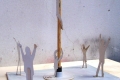 Lorenzo Polimeno, Il gioco della cuccagna - climbing the greasy pole, 2013, cartoncino e legno