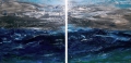Lisa Beneventi, Orage sur la mer, 2013, smalto e acrilico su tavola, cm. 55x55 cad.