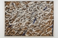 Marco Gastini, Miles, 1981, pitture, pergamena e stagno su tela, cm. 147x202,5