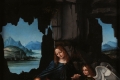 Marco d'Oggiono, 1470 ca. - 1540 ca., La Madonna col Bambino, san Giovannino e un angelo, tempera e olio su tavola. Pinacoteca del Castello Sforzesco, Milano