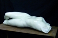 Luigi Marmiroli, Nudo sdraiato, 2011, marmo di Carrara, cm. 20x24x74  Giovanni Badodi, Reggio Emilia.