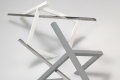 Nadia Galbiati, Dialogo, 2012-20, acciaio inox, ferro verniciato, installazione, dimensioni variabili