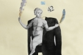 Nicoletta Moncalieri, Spettacolo privato, 2012, collage su carta intelata, cm. 80x70