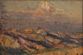 Ottorino Davoli, Paesaggio montagna, olio su tavola, cm. 10x14